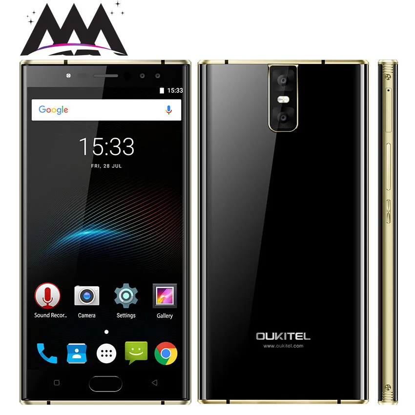 

Oukitel K3 4G Smartphone 6000mAh MT6750T Octa Core 4GB+64GB 5.5" Dual 2.5D Screen 4 Cameras Front Fingerprint mobile phone