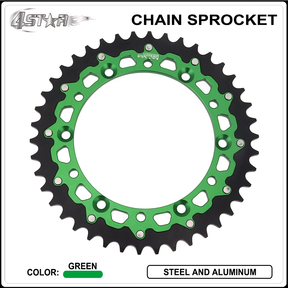 

Motorbike 44 46 47 48 49 50 51 52 T CNC Rear Chain Sprocket For KAWASAKI KDX KLX250 KLX300 KLX450 KX125 KX250 KX450 KX500