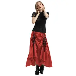 BP для женщин Дамы Винтаж Готический, викторианской эпохи стиль стимпанк Ruched Макси юбка S-2XL