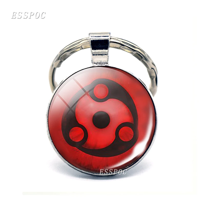 Кольцо для ключей Rinnegan Eyes Naruto Шаринган глаз брелок с логотипом клана Учиха