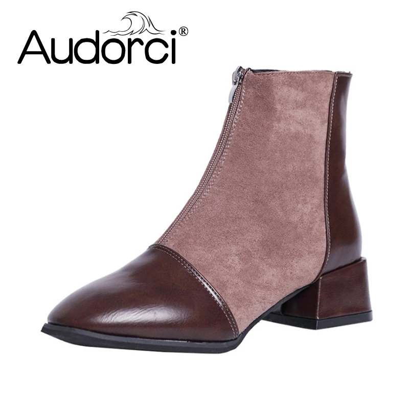 Audorci 2018 зимние женские легкие ботинки осенние повседневные на шнуровке уличные