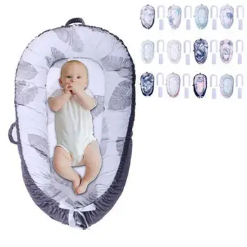 

Double-side Use Baby Nest Bed Crib Portable Removable And Washable Crib Travel Bed For Children Infant Kids Cotton Cradle