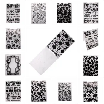 

Craft Card 1Pcs Embossing Folder Wedding Decoration Plastic DIY Photo Album scrapbook decor Template embossing Stencils 1 pcs