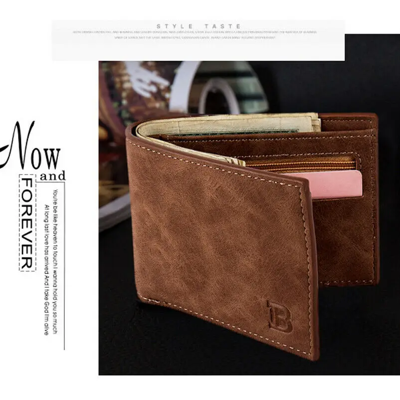 

2019 The Newest Fashion Bags Suit More Clothing Simple Fashion Slim PU Leather Short Wallet Folding Men Male Premium Zip Wallet
