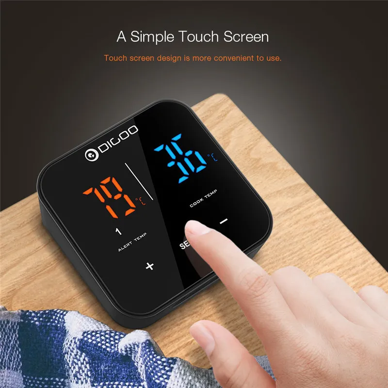 Online Digoo Sonde Drei Kanäle Smart Bluetoorh BBQ Fleisch Thermometer Küche Kochen BBQ Food Thermometer Edelstahl DG FT2303