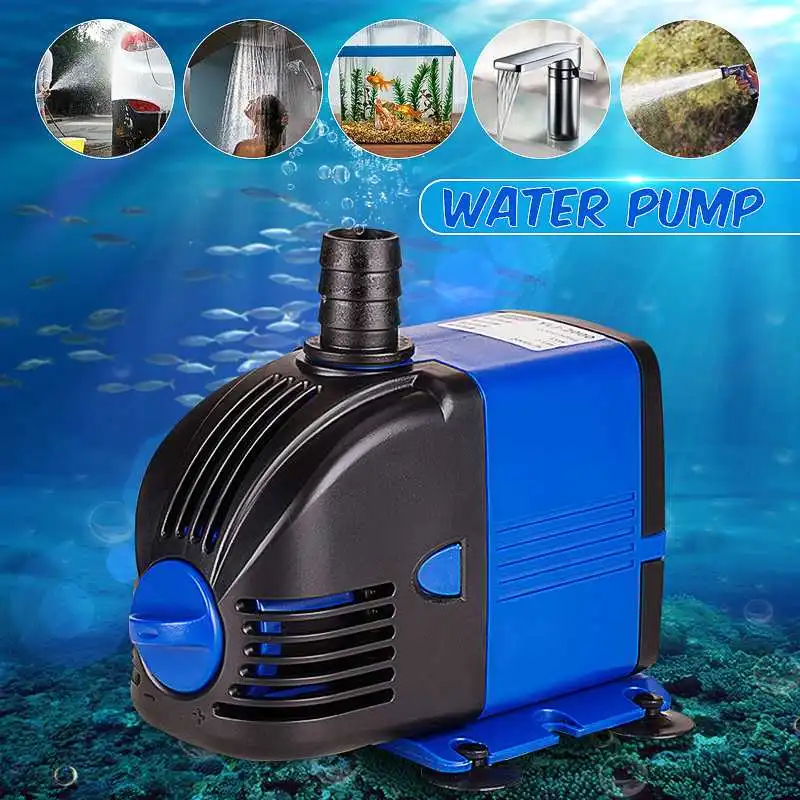 

US Plug Submersible Aquarium Water Pump AC220-240V 50Hz 3-60W Fish Tank Powerhead Fountain Hydroponic Ponds Aquariums Adjust