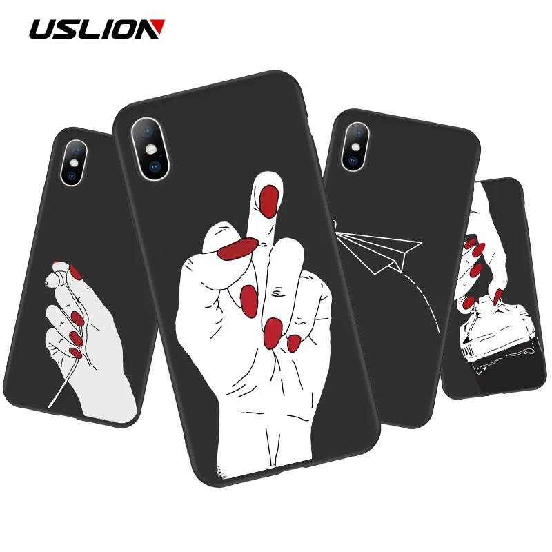 

USLION For iPhone XS Max XR X 8 Plus Soft Phone Case for iphone 7 6 6s Plus 5 5s SE Cartoon Paper Plane TPU Silicon Cover Cases