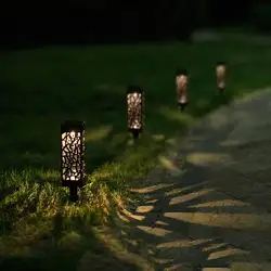 Солнечная горелка Powered светодиодные мерцающие газон лампы свет современный водостойкий Двор Путь Сад Открытый ландшафтное освещение