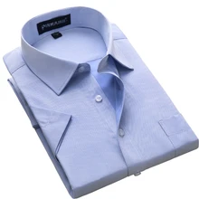 Большие Размеры S к 8xl Летний стиль с коротким рукавом regular fit men'sdress рубашка отложной воротник твил/плотная большой мужской одежды