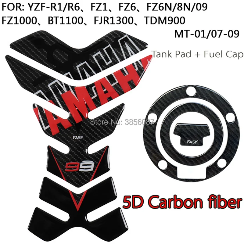 

FASP Real Carbon fiber tank pad Protector Sticker For YZF-R6 YZF-R1 FZ1 FZ6 FZ8 FZ09 FZ1000 BT1100 FJR1300 TDM900 YZF600
