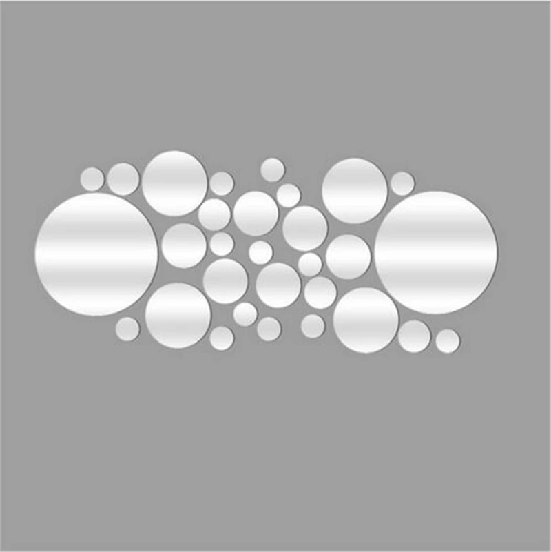 

Mirror Wall Sticker Circle Crystal Mirror Wall Stickers Living Room TV Background Stereo Wall Stickers DIY Acrylic Wall Sticker