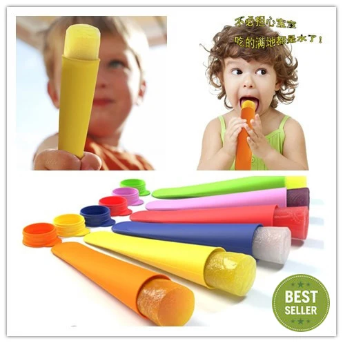 

Silicone Ice Cream Popsicle Mold / Ice Pop Molds / Ice Cube Tray With Lids