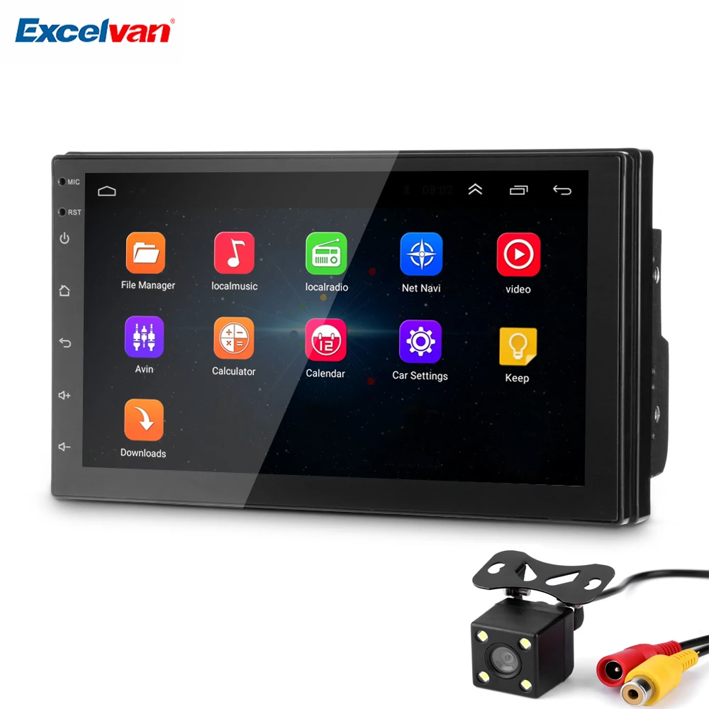 Автомобильный мультимедийный плеер 2 Din Android 6 0 7 дюймов сенсорный экран Wi Fi Bluetooth GPS