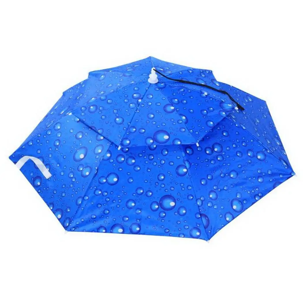 Portable Double-layer Breathable Anti-UV Waterproof Sunscreen Umbrella Elastic Band Adults Summer Cap Outdoor | Спорт и развлечения