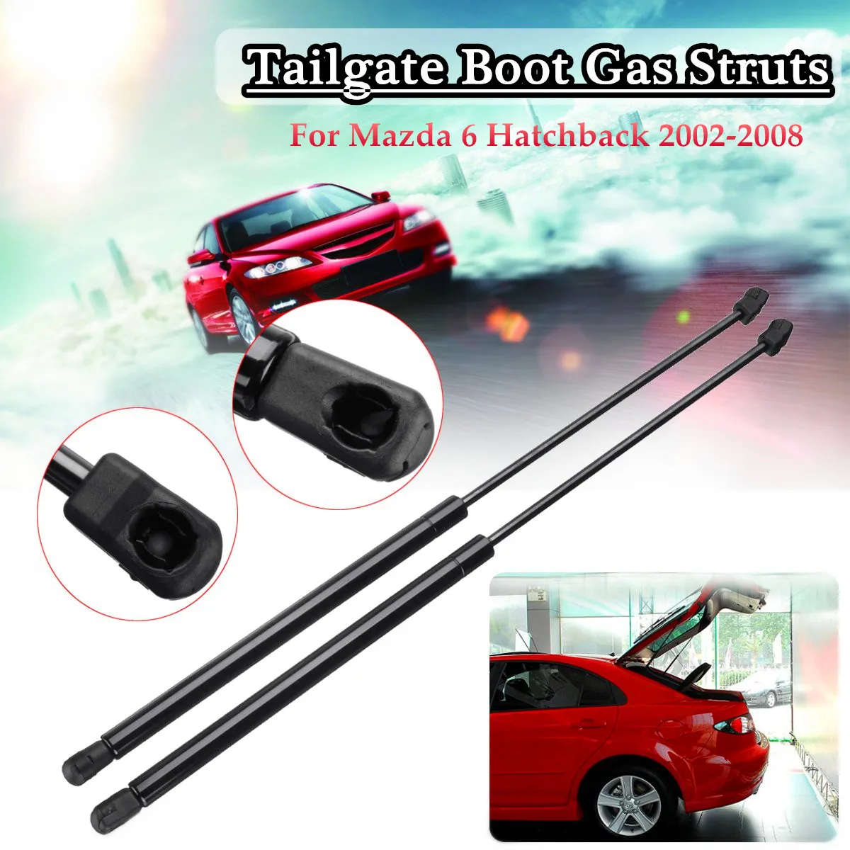 2pcs Car Rear Gas Tailgate Boot Support Struts For Mazda 6 Hatchback