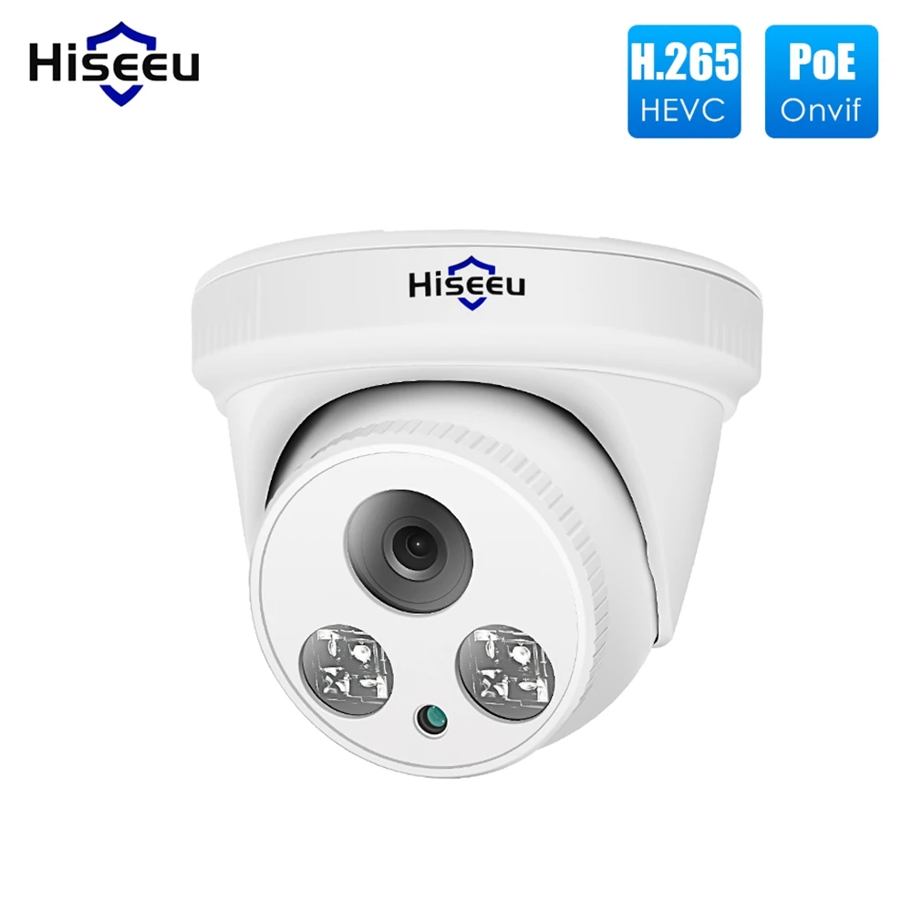 Hiseeu HD 1080P IP камера H.265 2MP купольная охранная наружная видеонаблюдения ночное