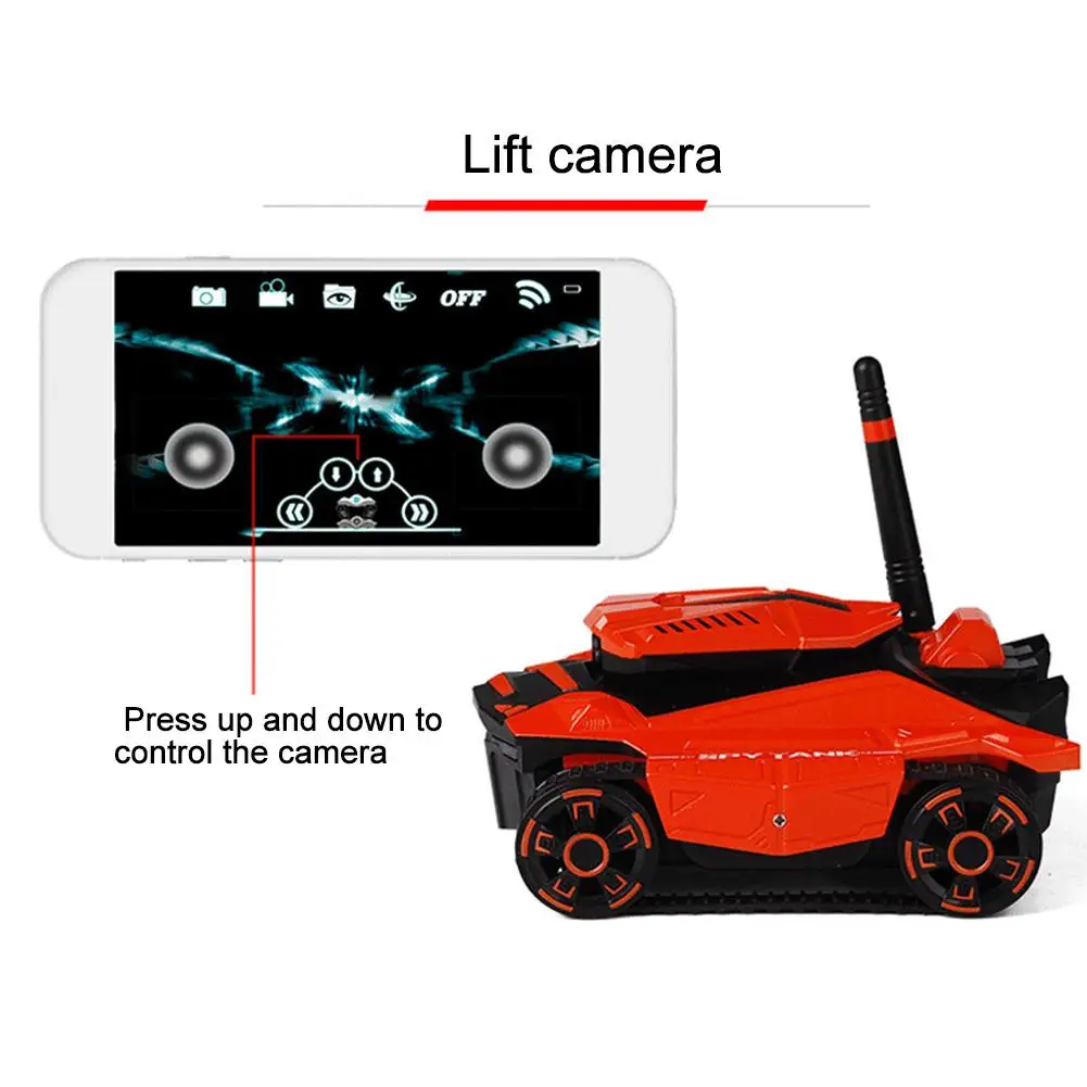 Радиоуправляемые игрушки для ATTOP YD 211 Радиоуправляемый танк с HD камерой Wi Fi FPV 0 3 МП