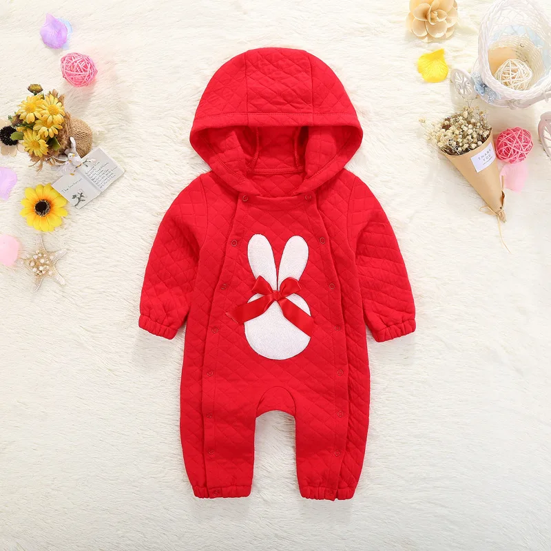 Весна Осень 2018 теплая одежда для маленьких девочек Детский комбинезон с длинными