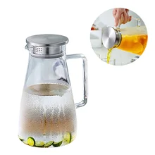 1.5L прозрачный стеклянный чайник термостойкий взрывозащищенный кувшин цветочный сок напиток чайник стеклянный чайник фильтр