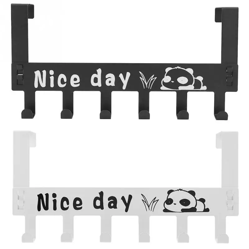 

Over Door Hook Hanger 6 Hook Rack Clothes Holder for Closet Cabinet Door