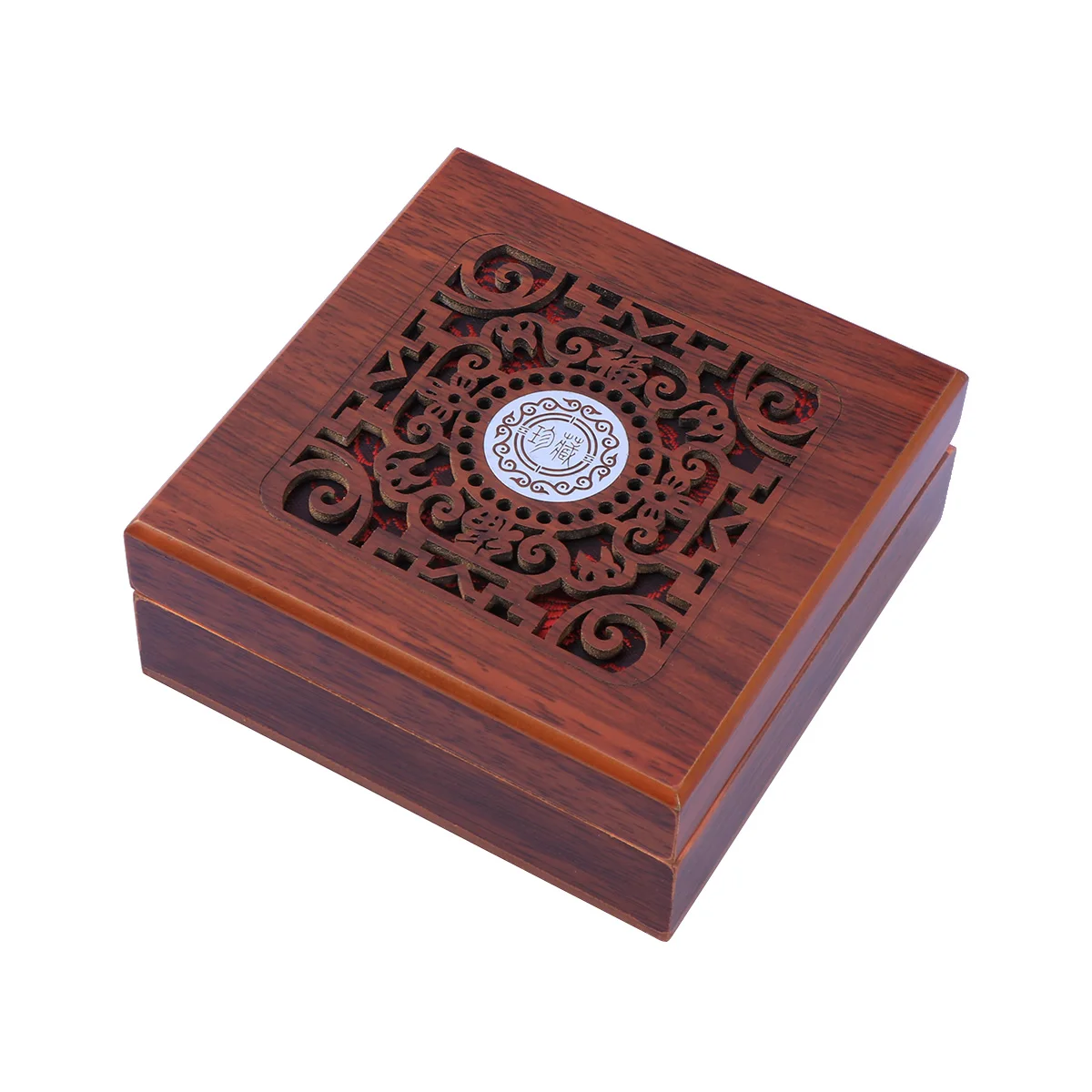 

1pc Wooden Jewelry Box Carved Delicate Gift Box for Brooches