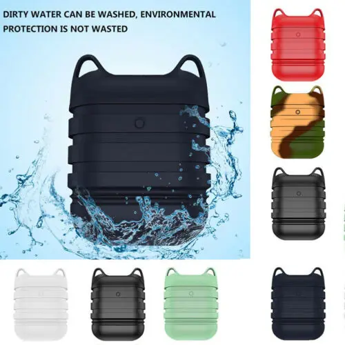 

Hook Silicone Case Cover Protective Skin Earphones Pouch For AirPods Earphone Accessories