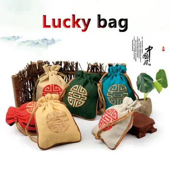 

Multi - Colored Cute Bags Lucky Bags Interesting Holiday Gifts For Men Women Candy Bags Small Linen Candy Bags Good Luck Lovely
