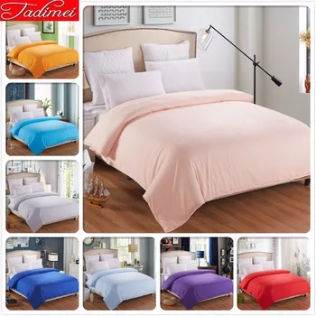 

1 Piece Duvet Cover Plain Pure Color Quilt Comforter Blanket Bedding Bag Adult Kids Girl Soft Cotton Single Full Queen King Size