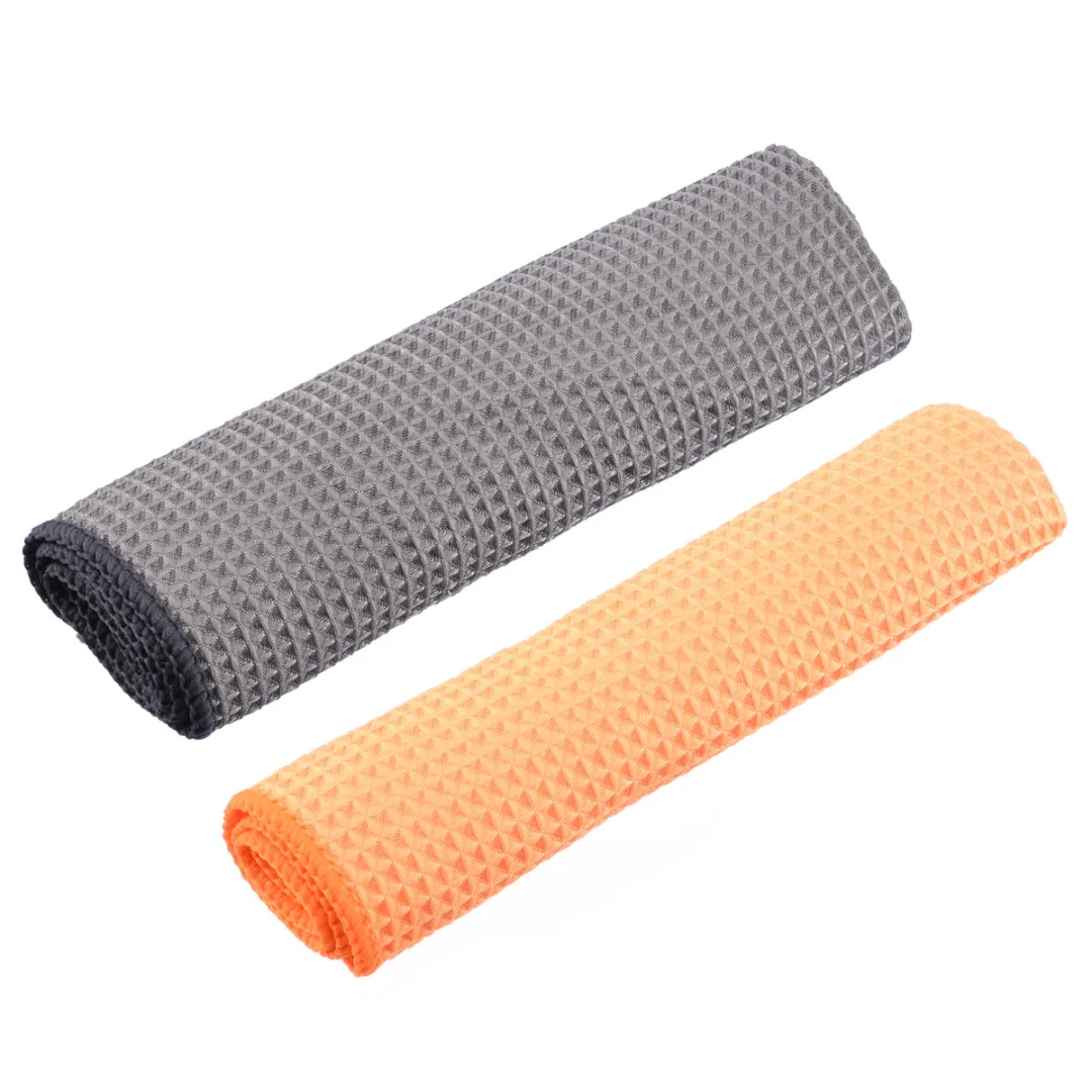 

1PC Car Wash Towel Glass Cleaning Water Drying Microfiber Window Clean Wipe Auto Detailing Waffle Weave for Kitchen Bath 40*40cm