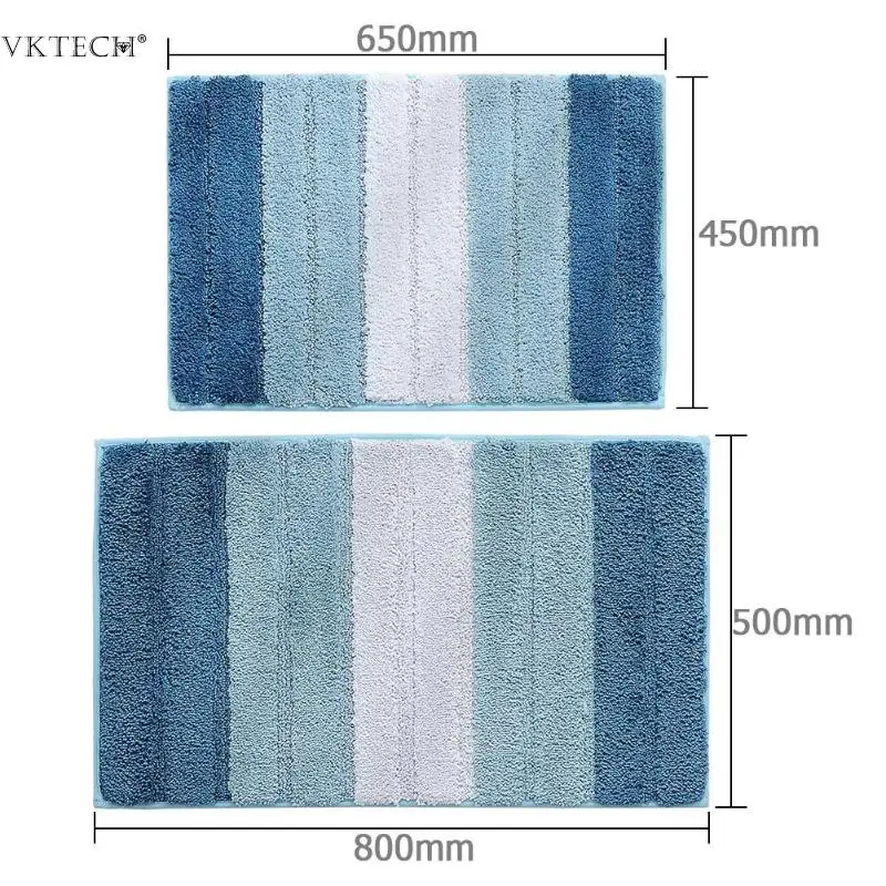 Gradient Color Non-Slip Superfine Fibre Carpet Soft Door Bath Floor Rug Mat for Home Bedroom Living Decoration