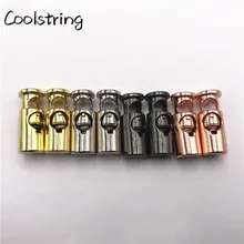 Coolstring 2pcs/1Set METAL Cord Locks Spring Stopper Toggle Lock Ends Shoe Buckle Stoppers Shoelaces Rope Metal Lock Zinc Alloy