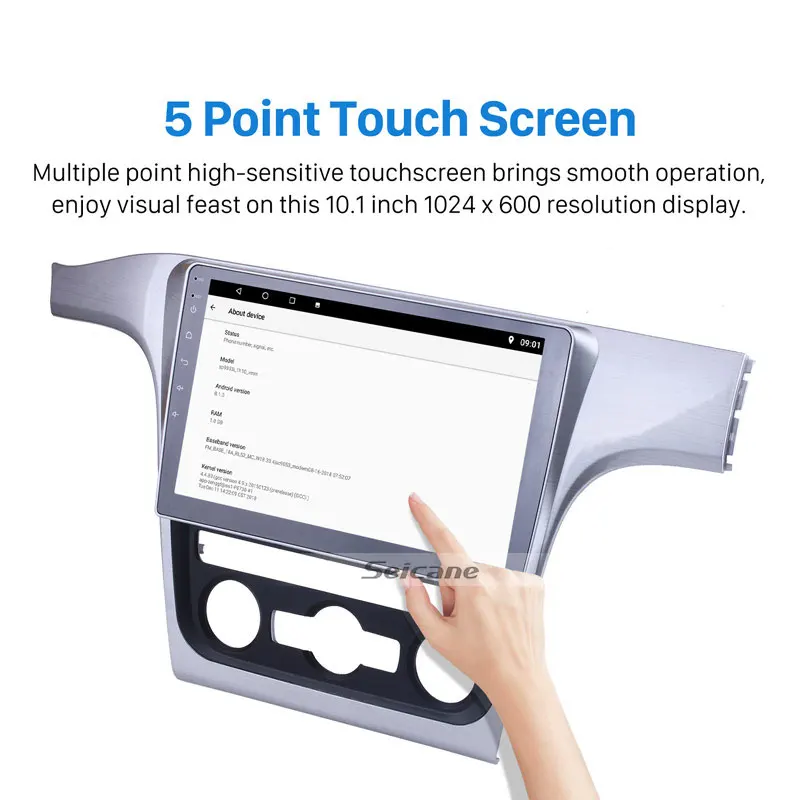 Clearance Seicane Android 8.1 RDS GPS Unit Player for VW Volkswagen Passat 2012 10.1 inch Car Radio with Steering Wheel Control 1080P DVR 2