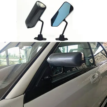 

For 95-99 Eclipse F1 Style Manual Adjustable Carbon fiber look Painted Side View Mirror