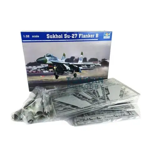 Trumpeter 1/32 02224 Soviet SU27 Flanker B Aircraft Airplane Static Model Kit TH05304-SMT2 | Игрушки и хобби