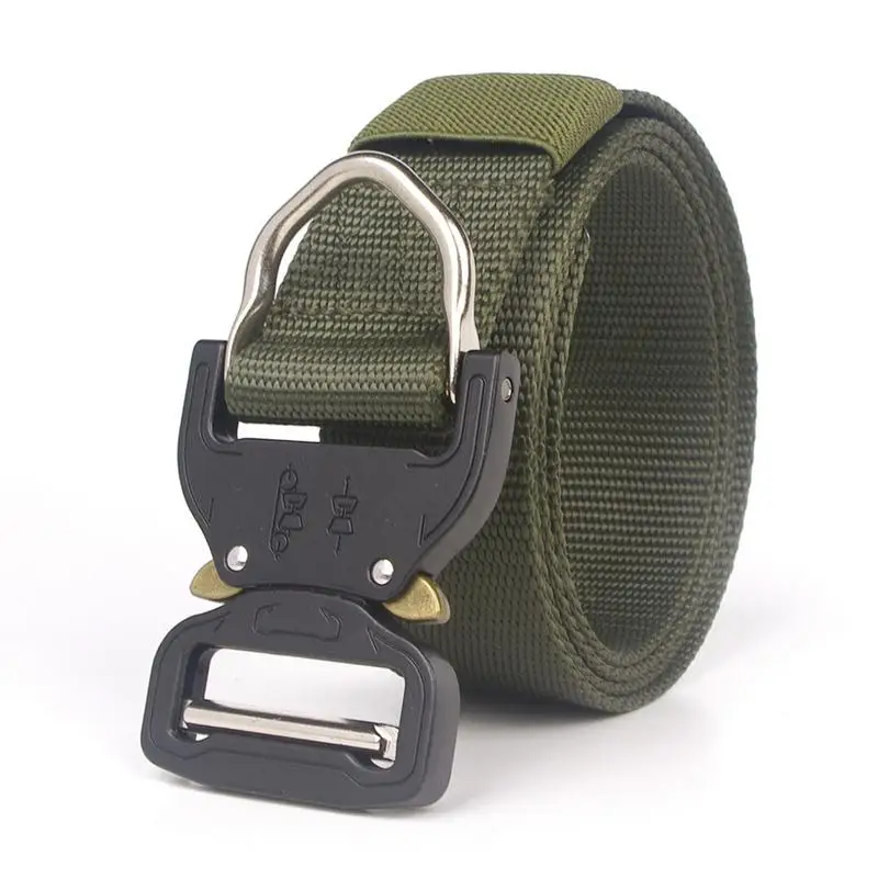 

Tactical Belt For Men, Military Style Nylon Web Belt With Adjustable Heavy-Duty Quick-Release Metal Buckle