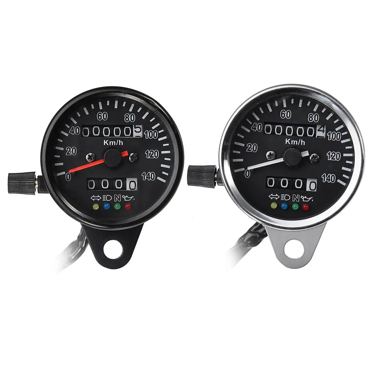 

Universal Motorcycle Speedometer Odometer Gauge 12V Motorcycle Dual Speed Meter With LED Backlight Headlight Indicator