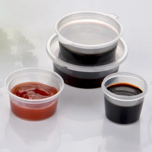 Buy 10pcs Leakproof Disposable Plastic Sauce Pot Tomato Sauce Spices