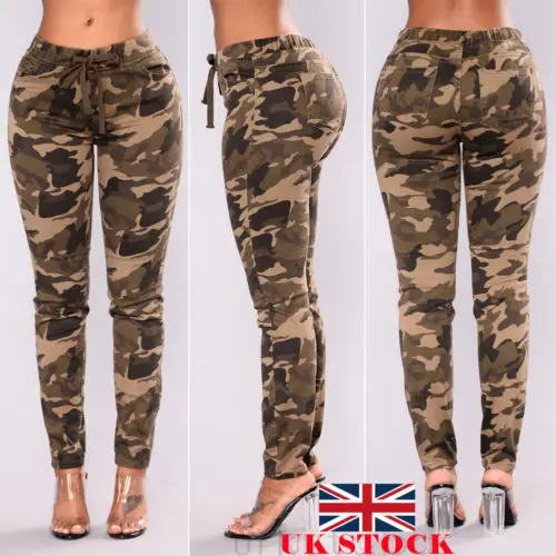 

Women Camo Cargo Pants Ladies Stretch Skinny Casual Army Camouflage Trousers Winter Army Thermal Camo Pants Trousers