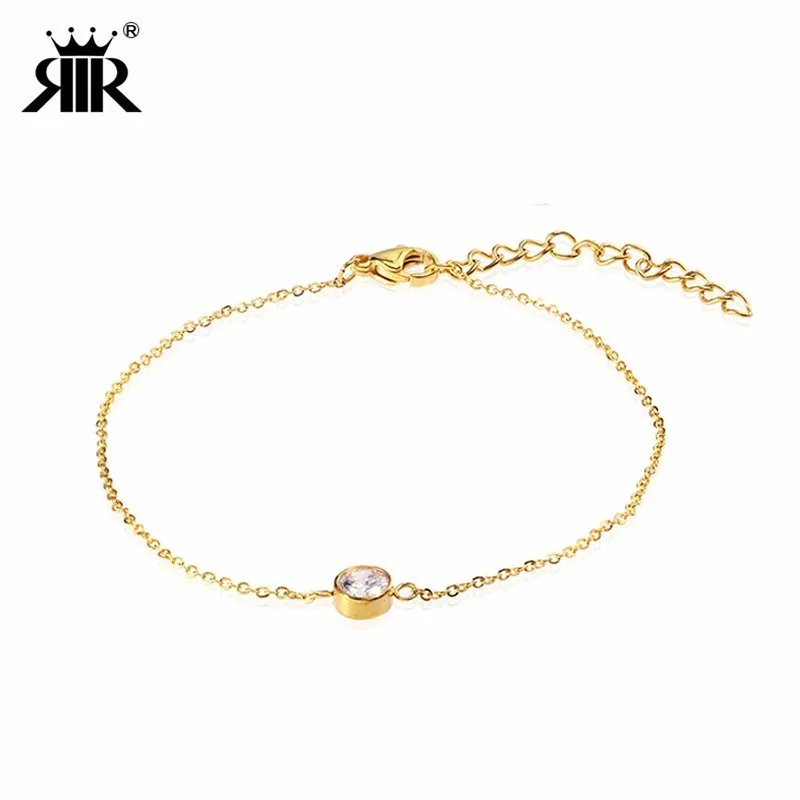 

RIR Contracted Stylish Elegant Ladies Stainless Steel Bracelet Single The Minimalist Jewelry Lady's Best Gift