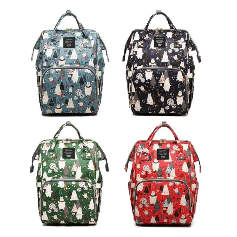 

Waterproof Mummy Maternity Diaper Bag Cartoon Print Nursing Travel Outdoor Backpack Large Capacity Nursing Bag For Baby Care