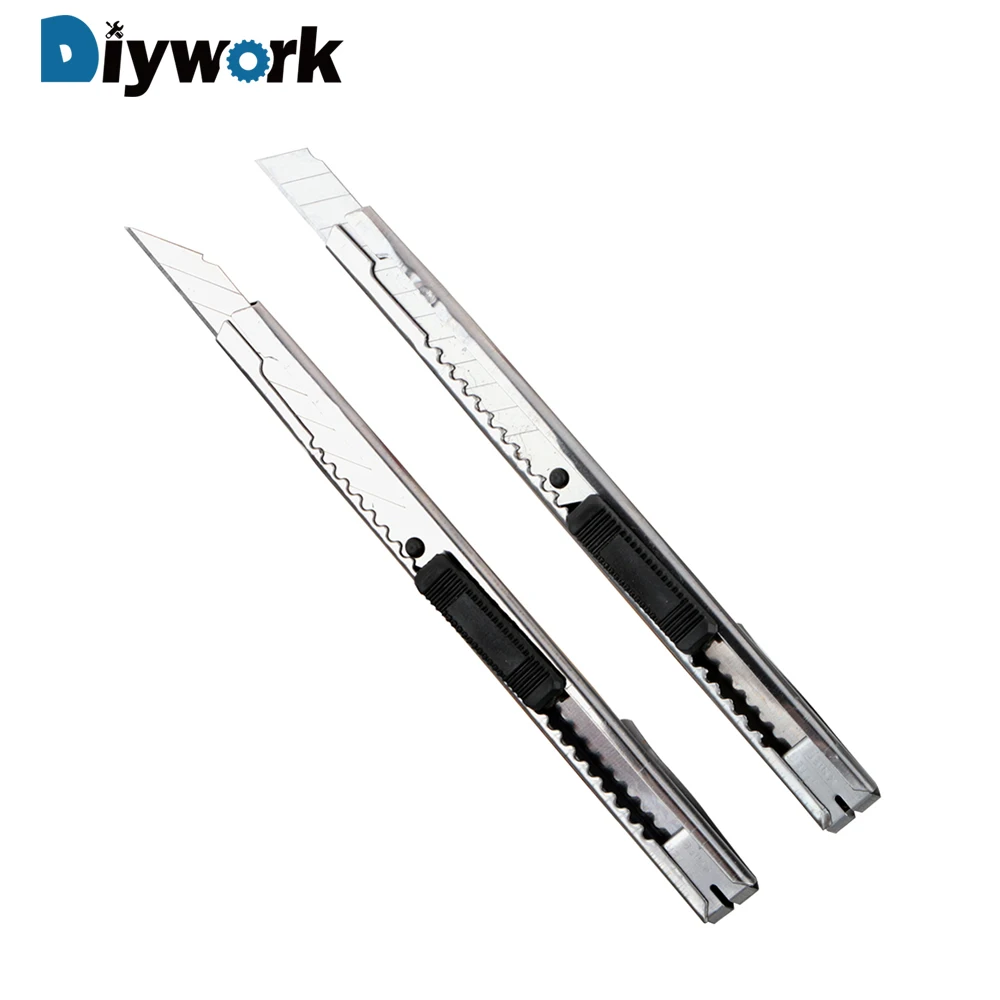 

DIYWORK Stainless Steel Art Knife Paper Cutter DIY Art Knife Utility Knife Hand Tool Adjustable