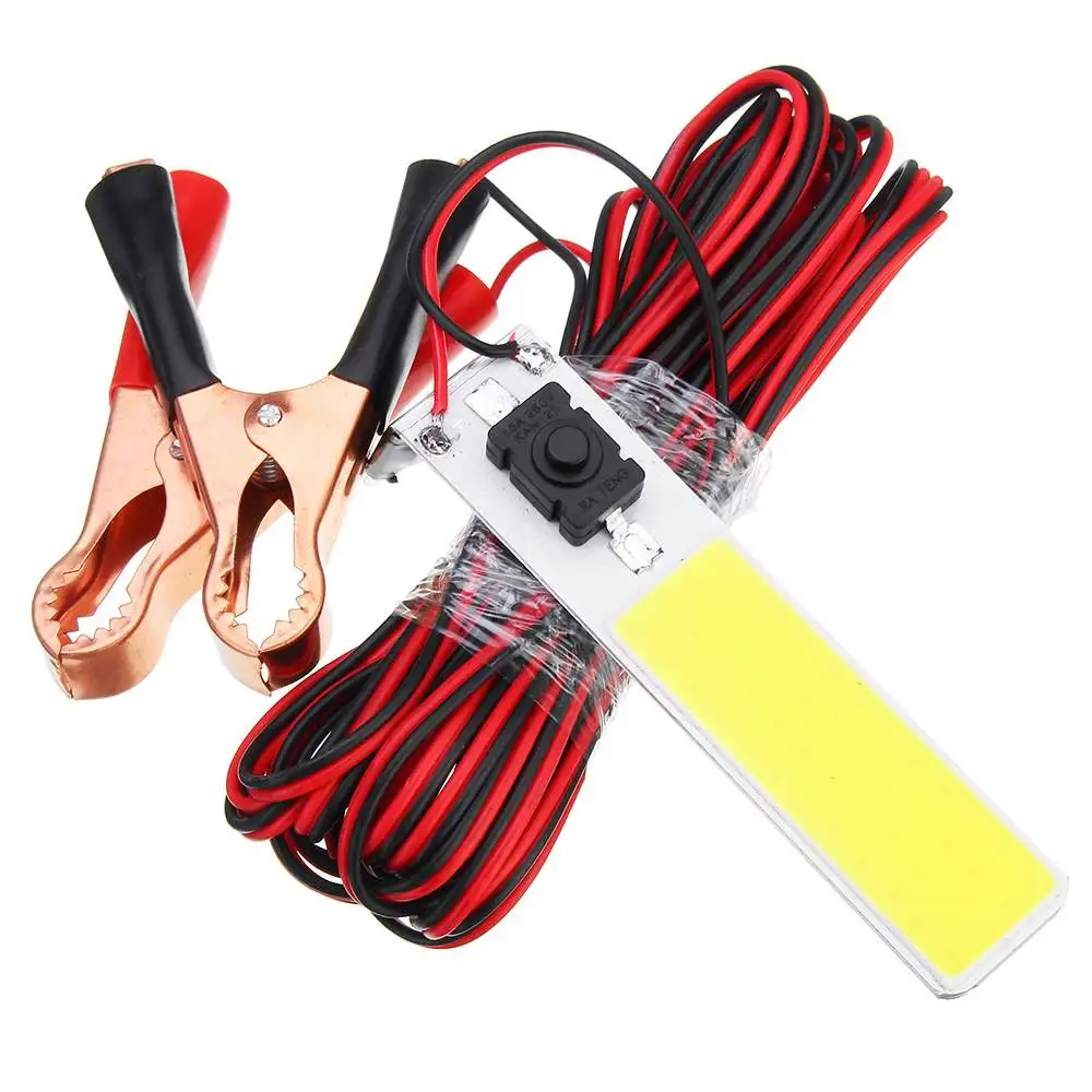 

CLAITE DC12V 9.6W COB LED Chip Strip Magnet Light Source 900LM Camping Lamp with 5M Wire & Switch