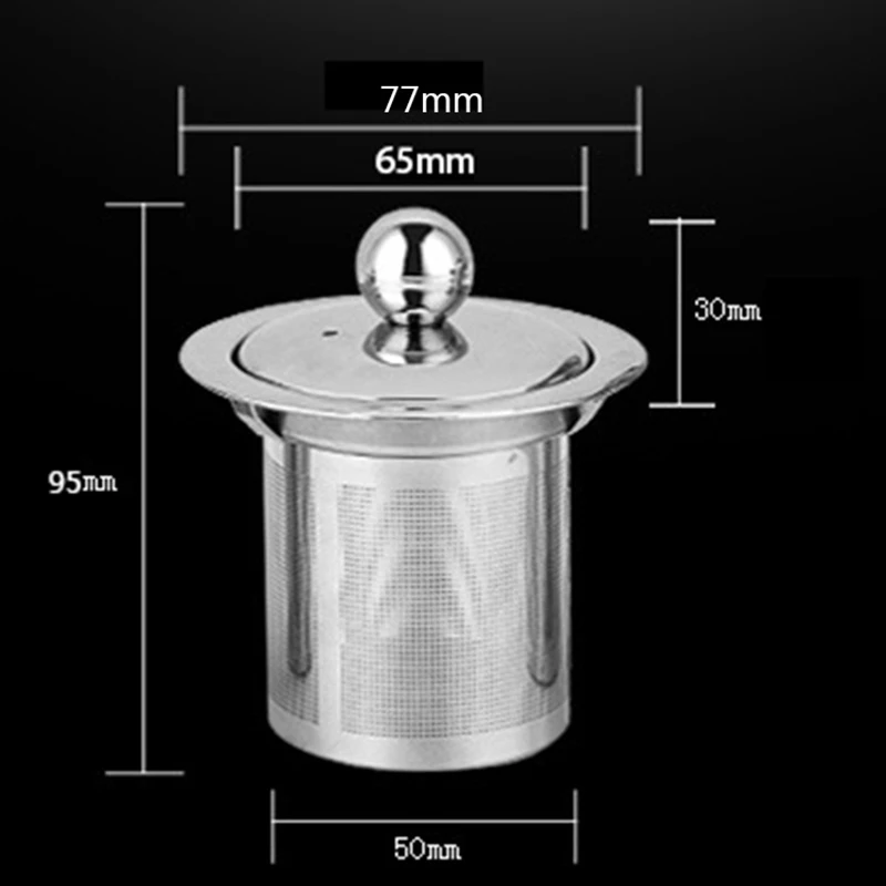 

Stainless Steel Tea Infuser Filter Metal Loose Lid Strainer Mesh Mug Strainer