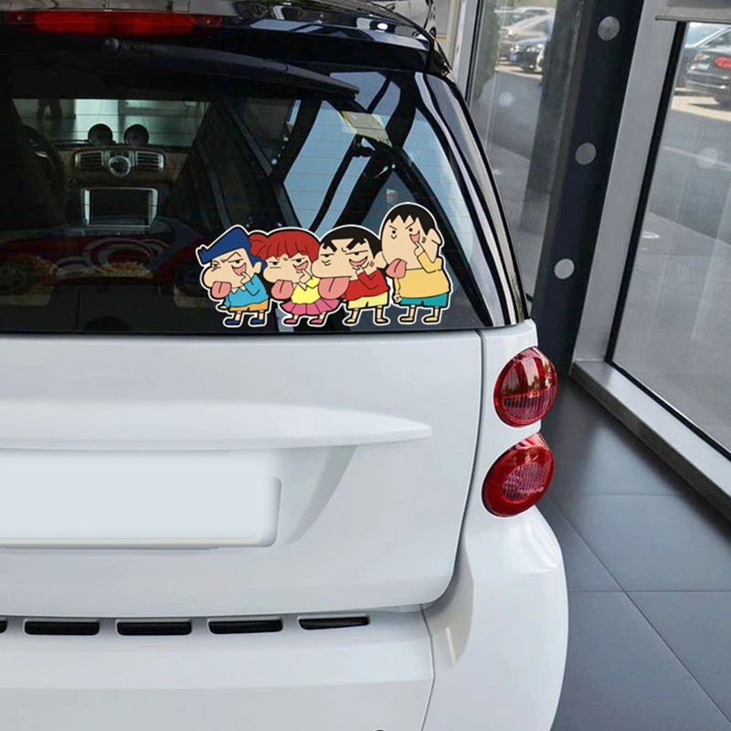 

Cute Car Sticker Crayon Shin-chan and his Friends Make Faces Sticker Lovely Car-Styling for Fridge Motor Closet Suitcase Laptop