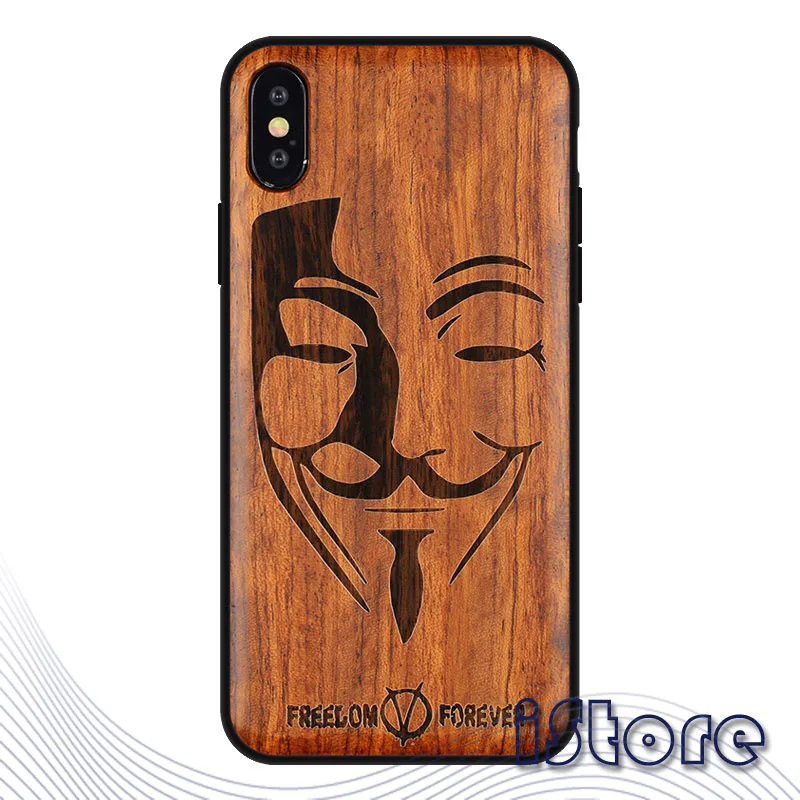 

High-grade Solid wood TPU soft edge PC panel phone case for Apple iPhone XS XR XSMAX iPhone7Plus iPhone8Plus