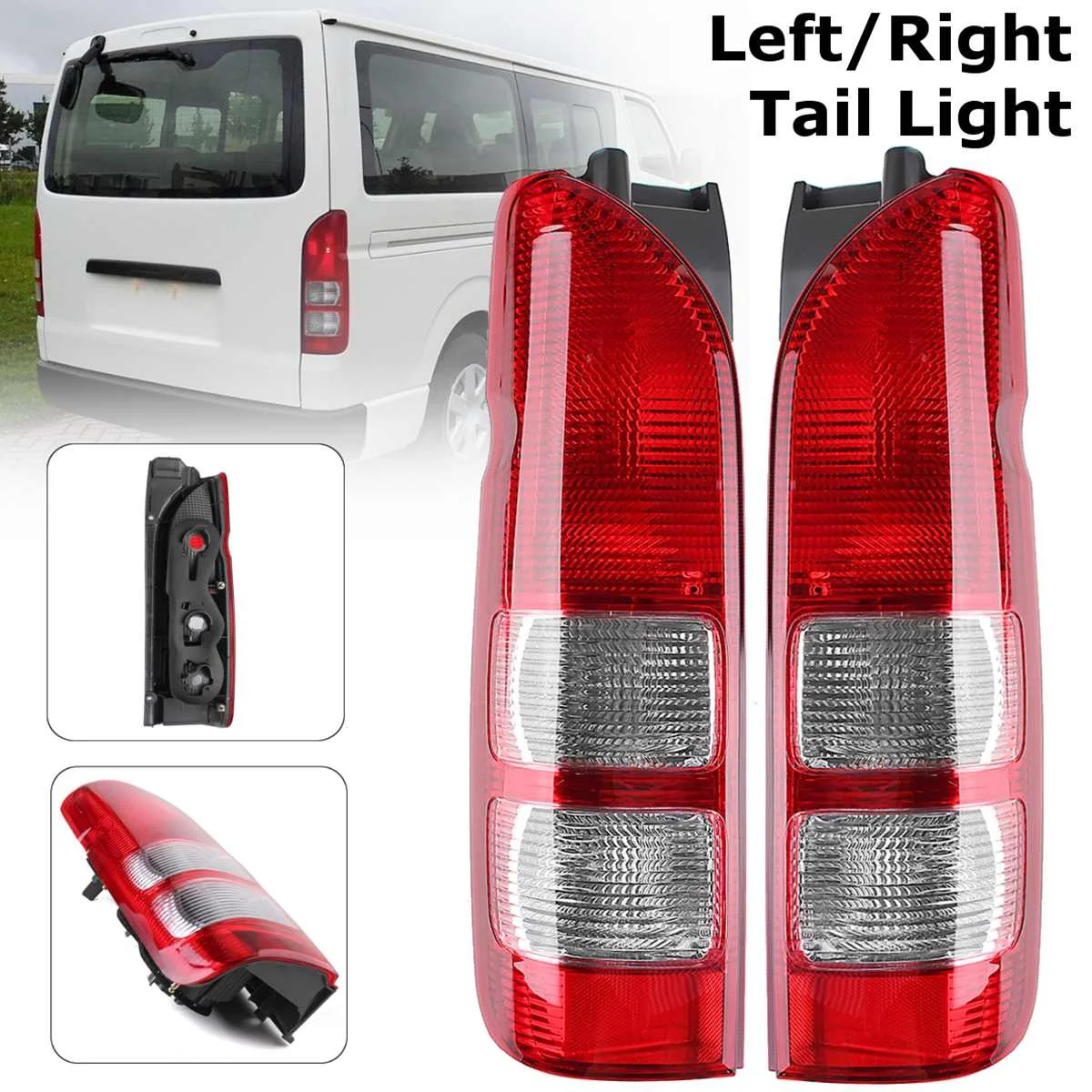 

1 Pcs Tail Light Lamp Shell Housing Suit 200 Series Without Bulb Tail Lamp For Toyota Hiace for Commuter 2005 06 07 08 09-2014
