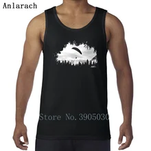 Парапланеризм жилет одноцветное конструкции Солнечный свет Прохладный майка для мужчин классический круг воротник уличная Anlarach слоган