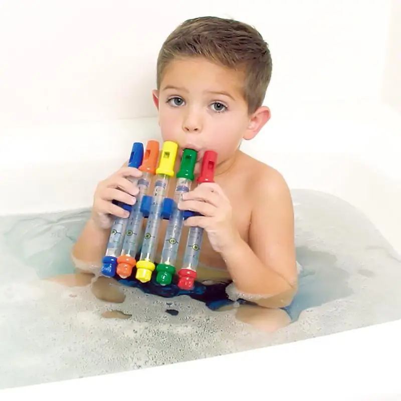 1 шт водная флейта игрушка для детей Дети Красочные Водные флейты Ванна игрушки с мелодией весело музыка звучит Baby Shower игрушки ванны