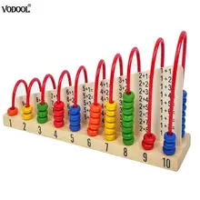 Деревянные Математические Игрушки, многоцветные счеты, счетная полка, бусины, математика, раннее обучение, развивающие математики, развитие интеллекта для детей