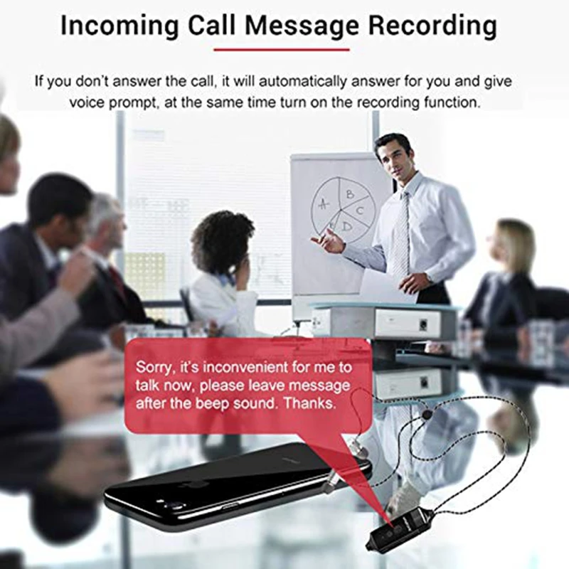 Waytronic سماعة لاسلكية تعمل بالبلوتوث مكالمة مسجل سماعة ، الهاتف المحمول الهاتف محادثة تسجيل سماعة رأس لهاتف آيفون باد سكايب Wh